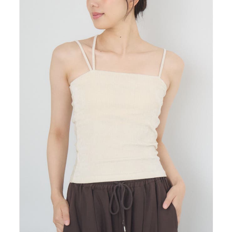 WHT4 | ラメベロアカップ付キャミ | RETRO GIRL