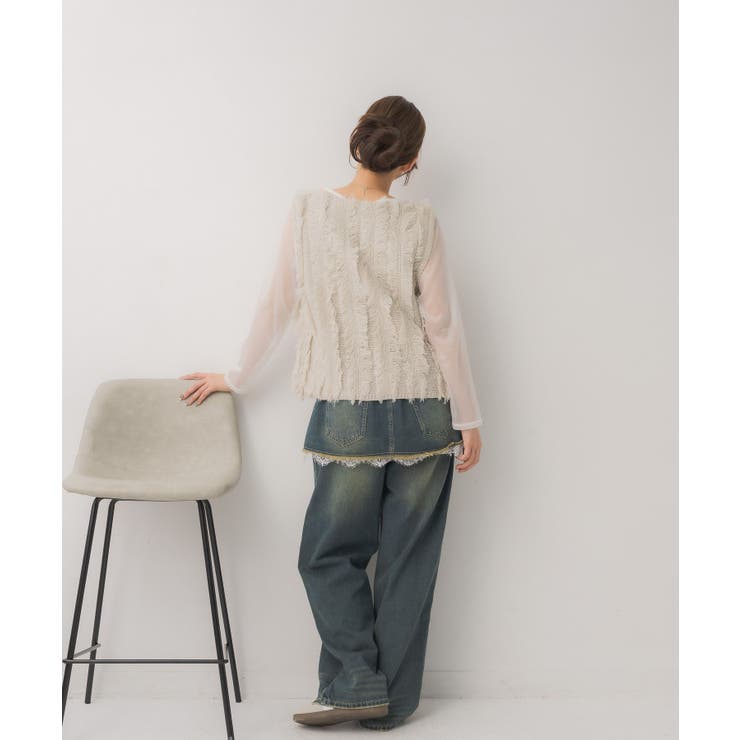 クルーネックシアートップス | RETRO GIRL | 詳細画像12 