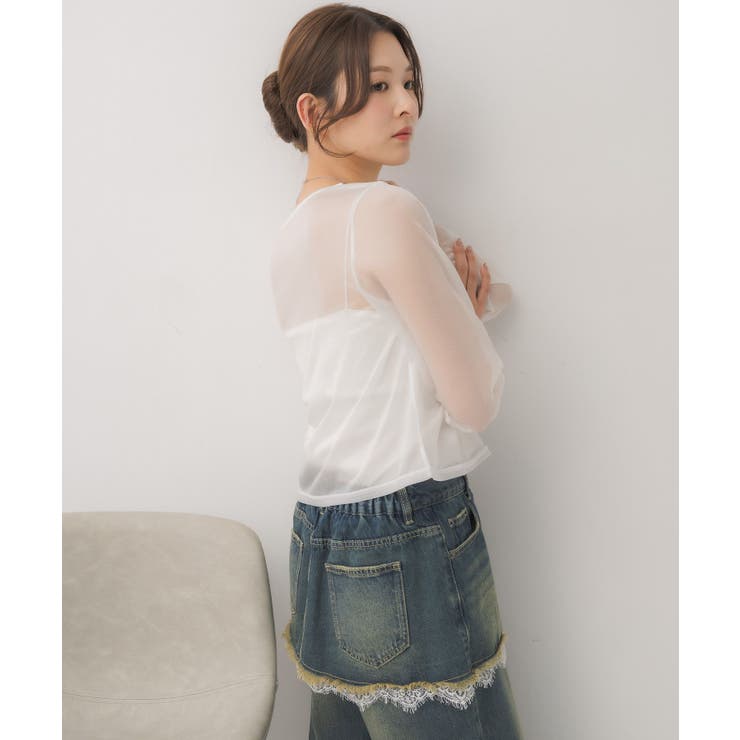 クルーネックシアートップス | RETRO GIRL | 詳細画像15 