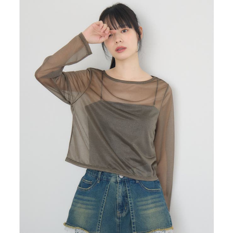 クルーネックシアートップス | RETRO GIRL | 詳細画像6 