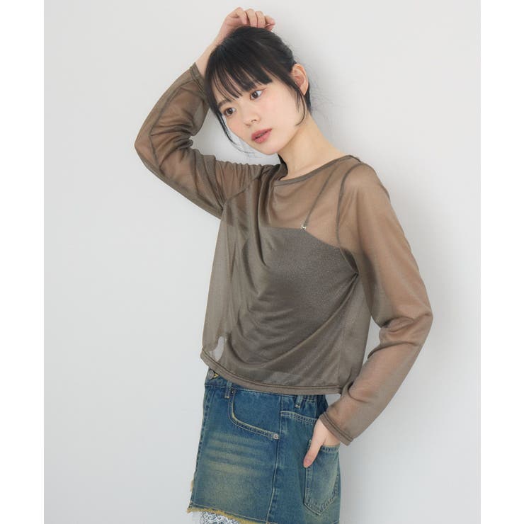 クルーネックシアートップス | RETRO GIRL | 詳細画像9 