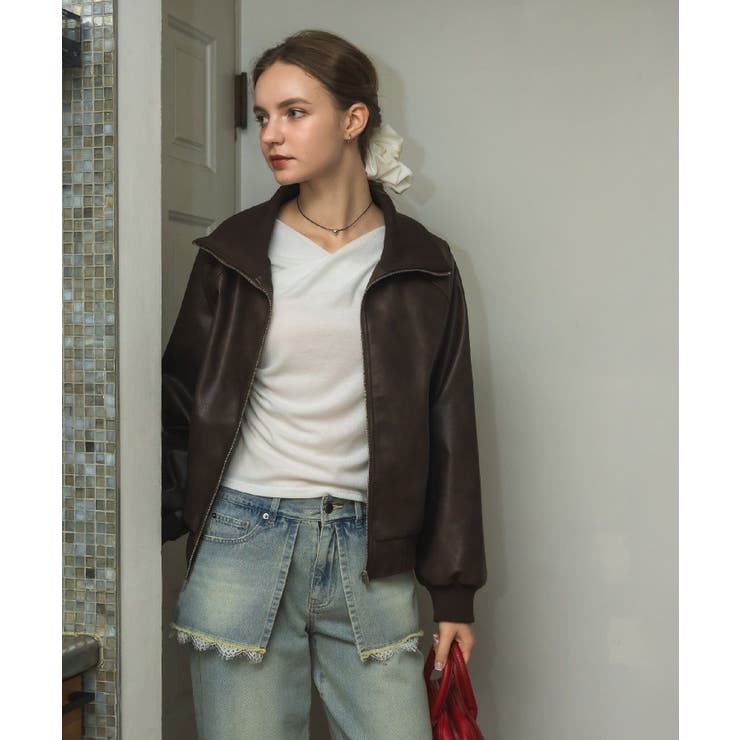 襟リブレザーBZ | RETRO GIRL | 詳細画像2 