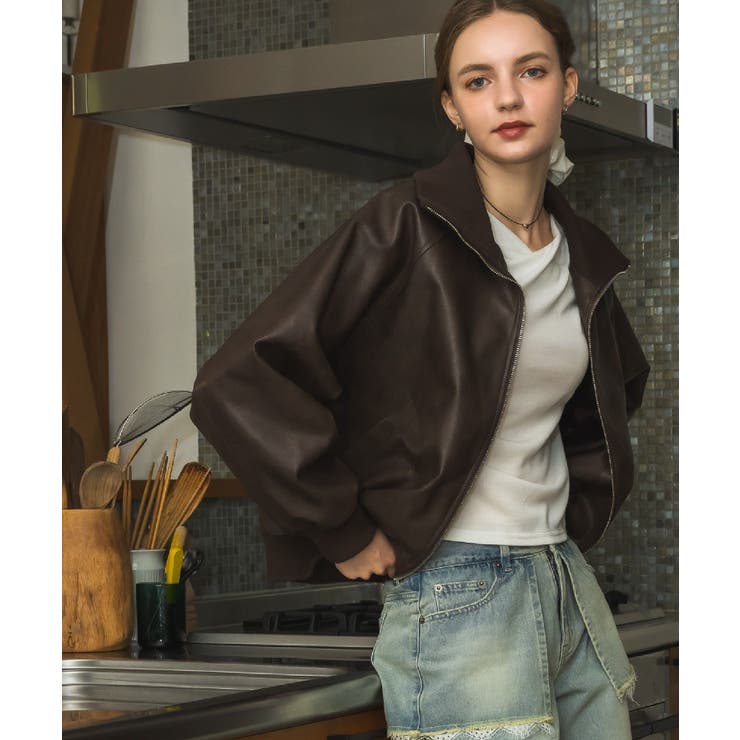 襟リブレザーBZ | RETRO GIRL | 詳細画像7 