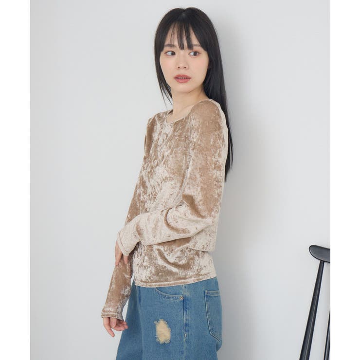 ボートネックベロアロンTEE | RETRO GIRL | 詳細画像30 