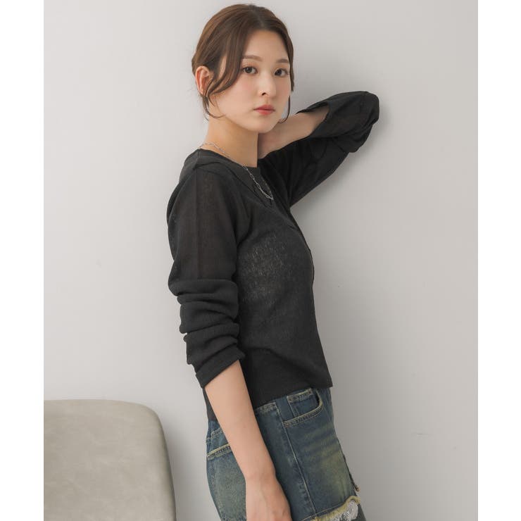 モール刺繍ロンTEE | RETRO GIRL | 詳細画像19 