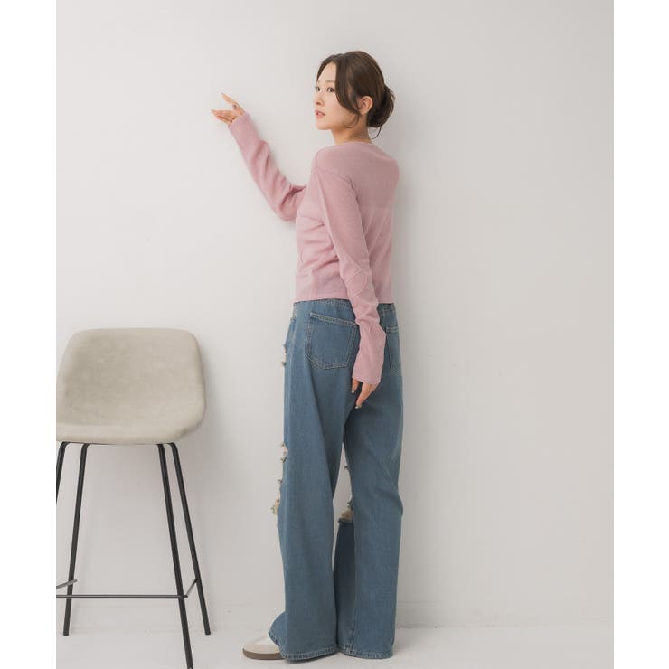 モール刺繍ロンTEE | RETRO GIRL | 詳細画像25 