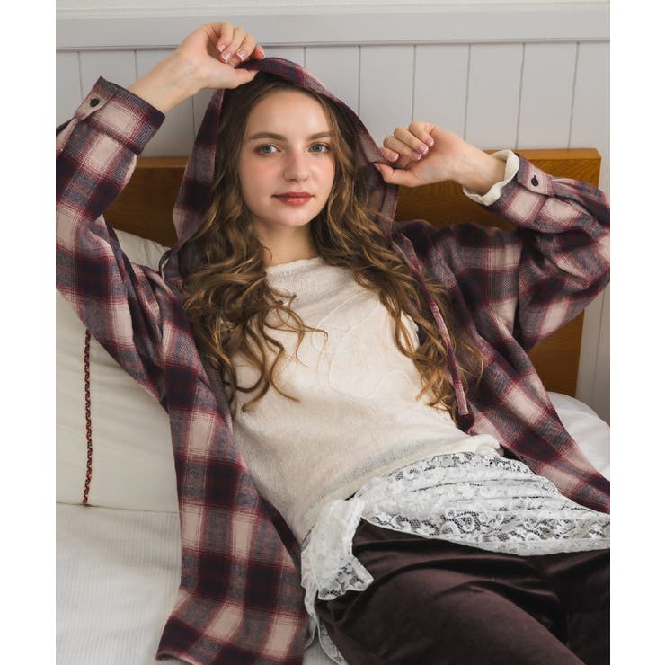 モール刺繍ロンTEE | RETRO GIRL | 詳細画像3 