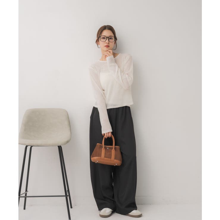 モール刺繍ロンTEE | RETRO GIRL | 詳細画像6 