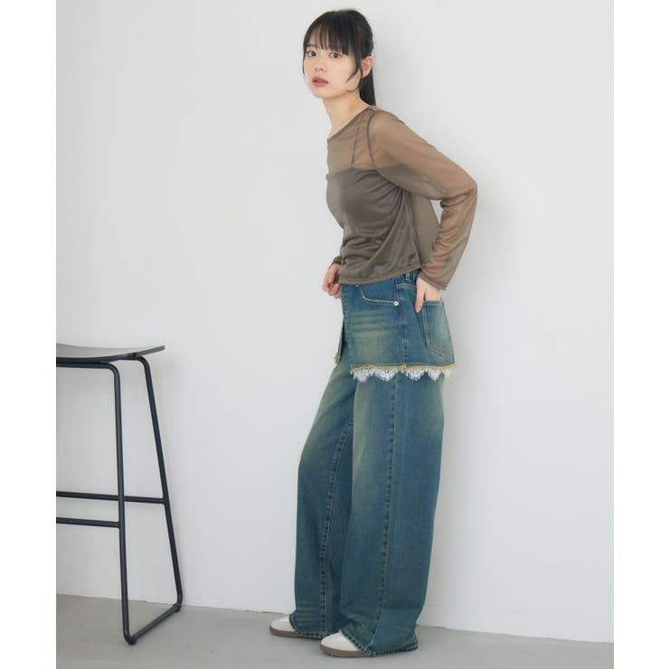 スカートドッキングデニムPT | RETRO GIRL | 詳細画像11 