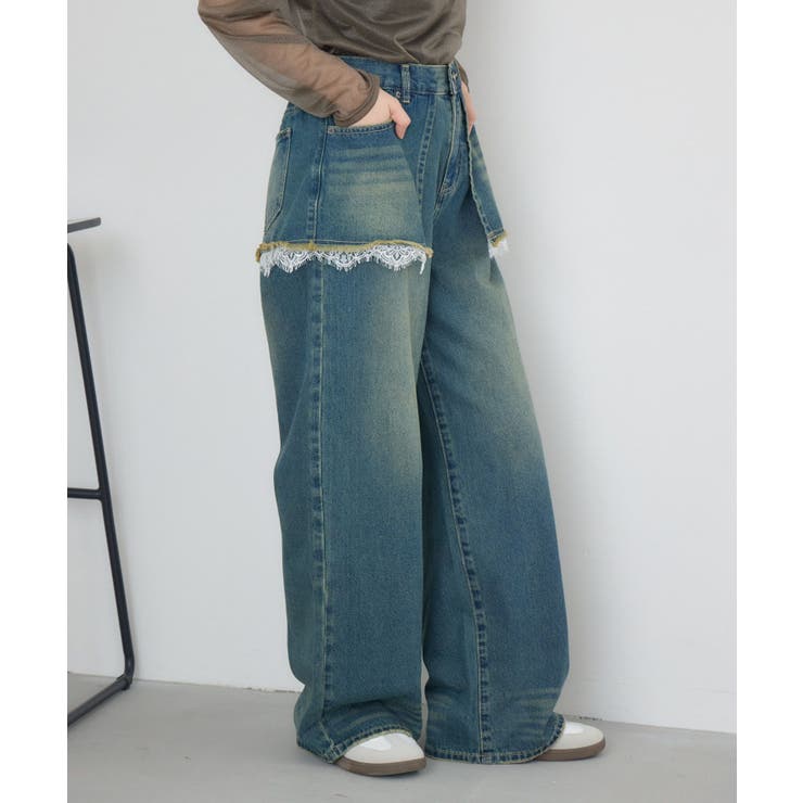 スカートドッキングデニムPT | RETRO GIRL | 詳細画像13 