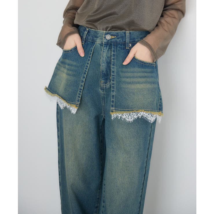 スカートドッキングデニムPT | RETRO GIRL | 詳細画像18 