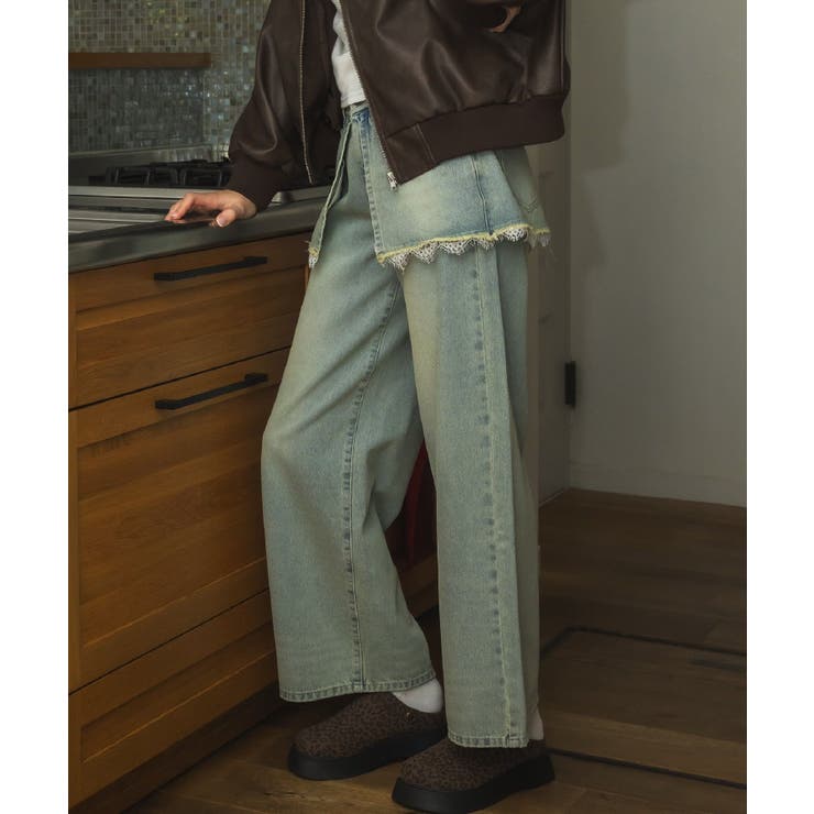 スカートドッキングデニムPT | RETRO GIRL | 詳細画像2 