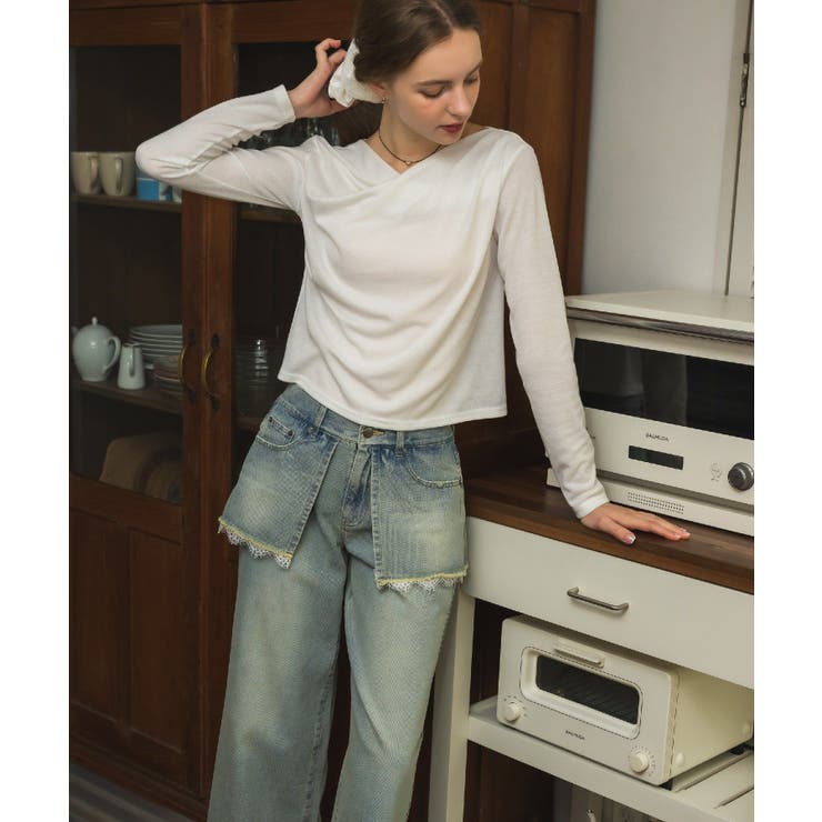 スカートドッキングデニムPT | RETRO GIRL | 詳細画像6 