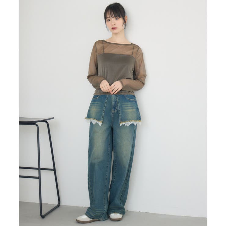 スカートドッキングデニムPT | RETRO GIRL | 詳細画像8 