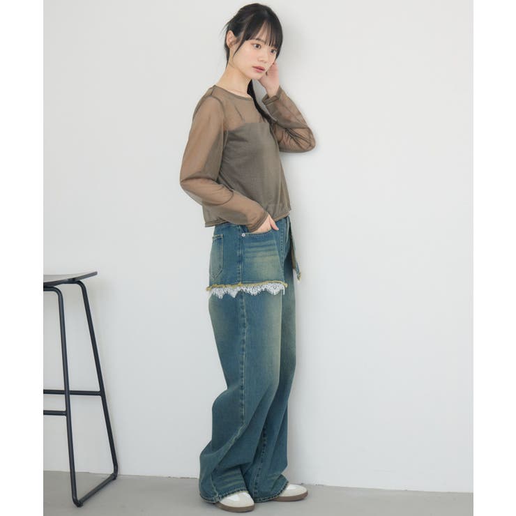 スカートドッキングデニムPT | RETRO GIRL | 詳細画像9 