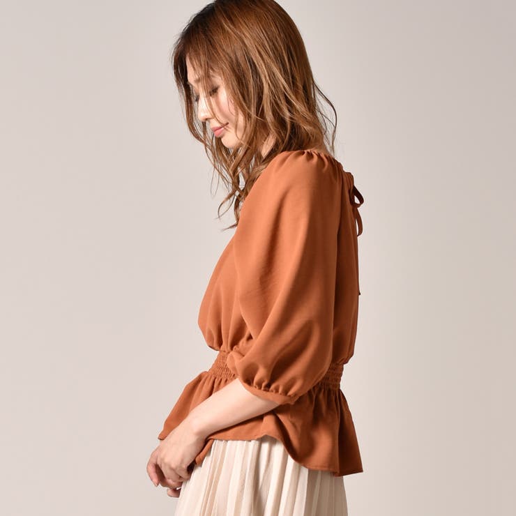 ◇RETRO GIRL◇ バッグリボンギャザースリーブ[品番