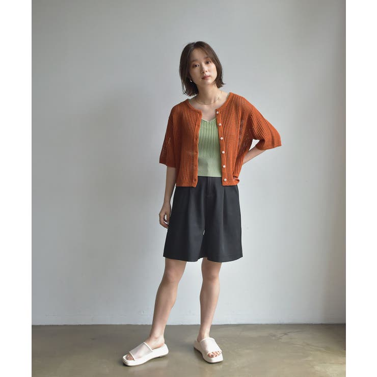 ニットメッシュカーデ[品番：RTGW0005727]｜RETRO GIRL（レトロ