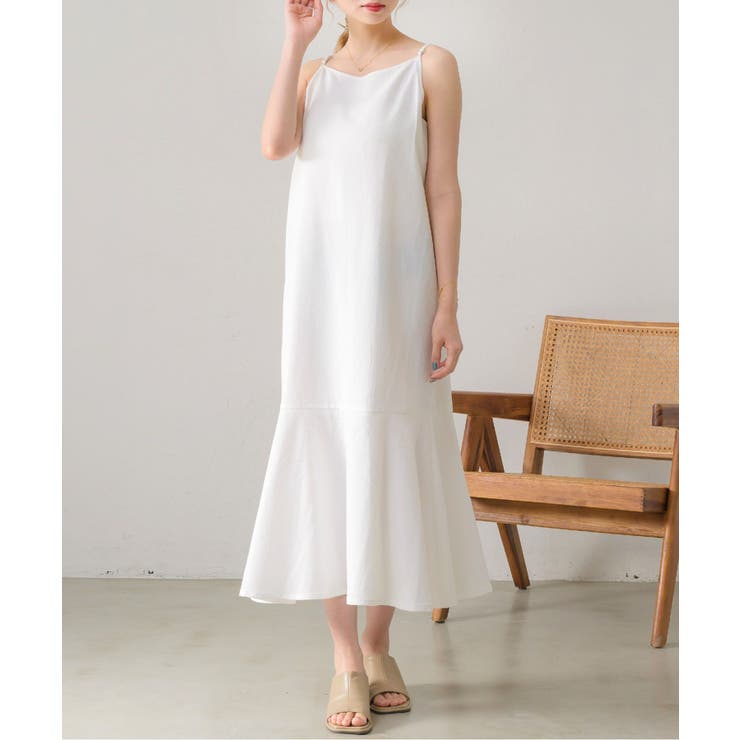 WHT1 | BリボンティアードキャミOP | RETRO GIRL