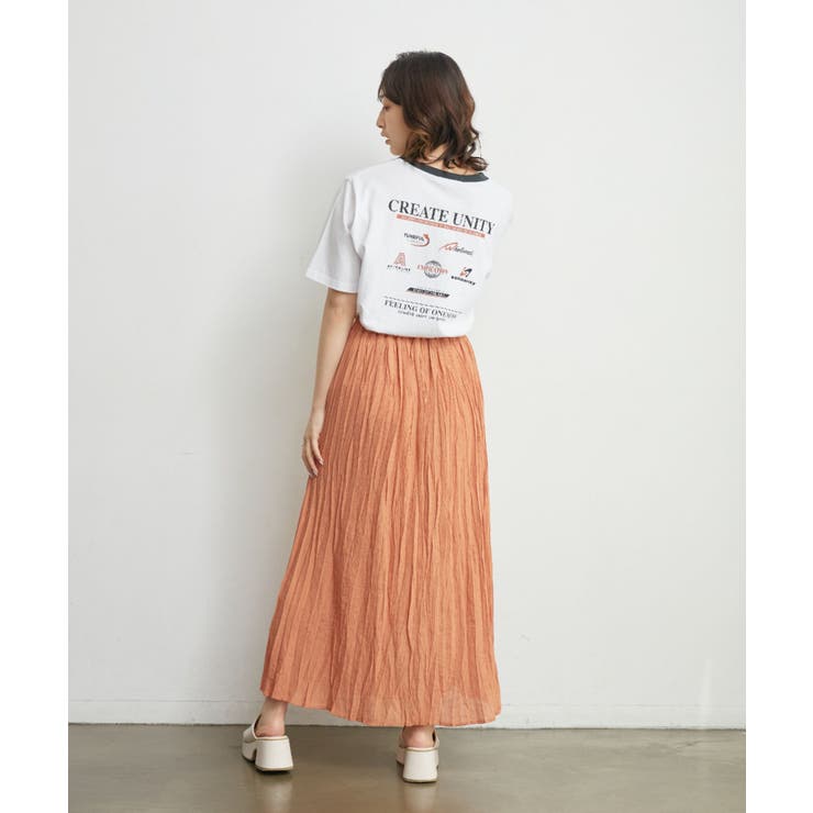 PHOTOCOPEU silk100%楊柳スカート セール】サテン楊柳プリーツスカート＜低身長サイズあり
