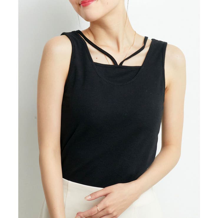 BLK1 | デザインカップ付タンク | RETRO GIRL