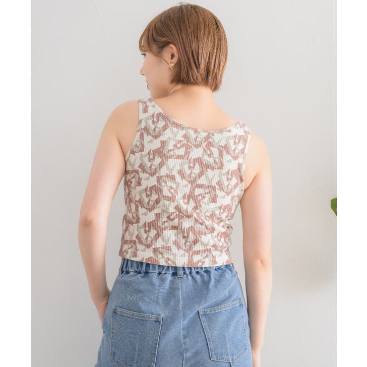 柄テレコカップ付タンク | RETRO GIRL | 詳細画像4 