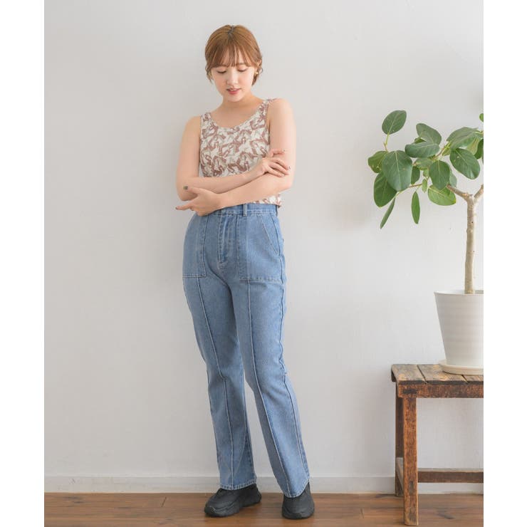 柄テレコカップ付タンク | RETRO GIRL | 詳細画像5 