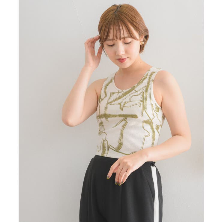 柄テレコカップ付タンク | RETRO GIRL | 詳細画像9 