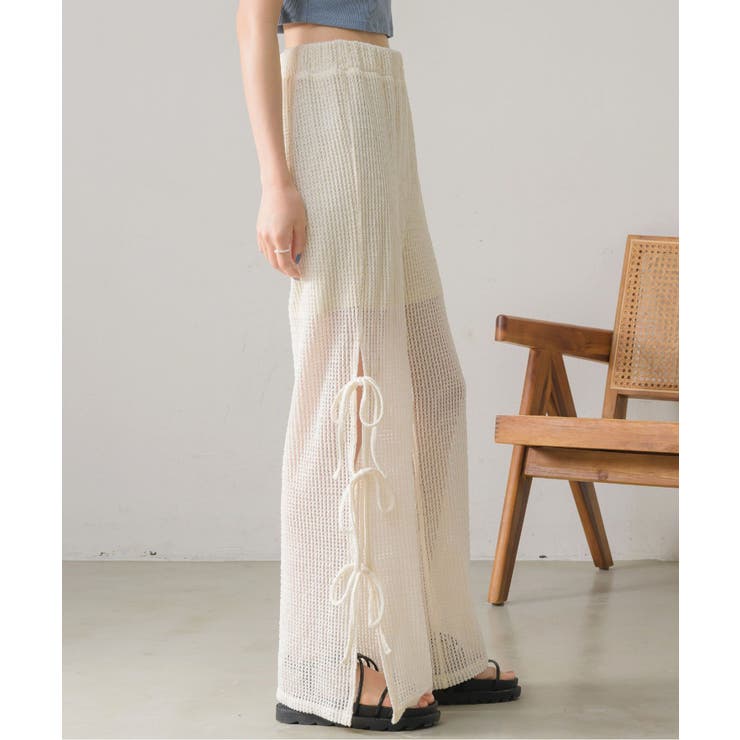 サイドリボンメッシュPT | RETRO GIRL | 詳細画像1 