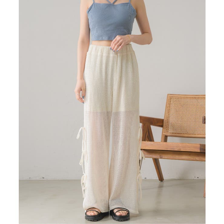 サイドリボンメッシュPT | RETRO GIRL | 詳細画像3 