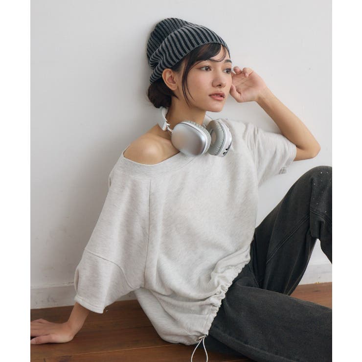 P/WHT | 裏毛ドロストPO | RETRO GIRL