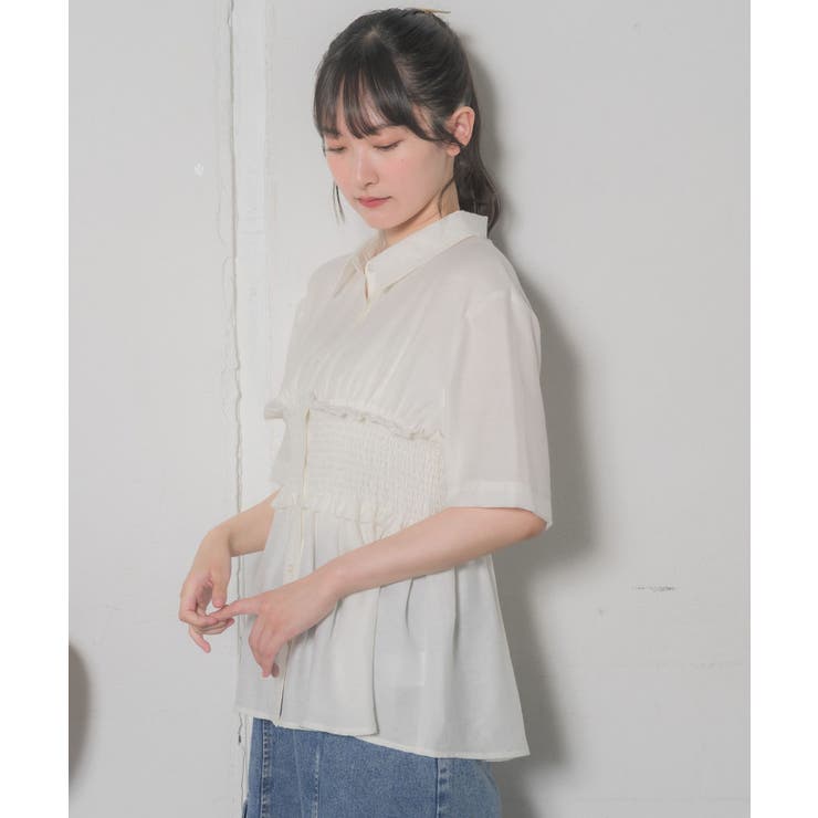 ギャザードッキング半袖SH | RETRO GIRL | 詳細画像8 