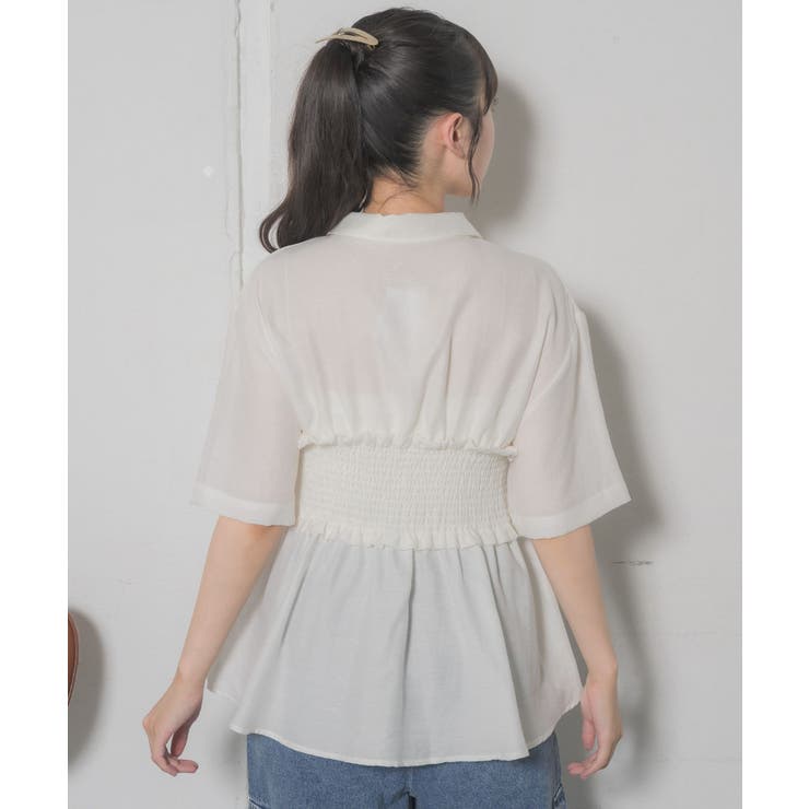 ギャザードッキング半袖SH | RETRO GIRL | 詳細画像9 