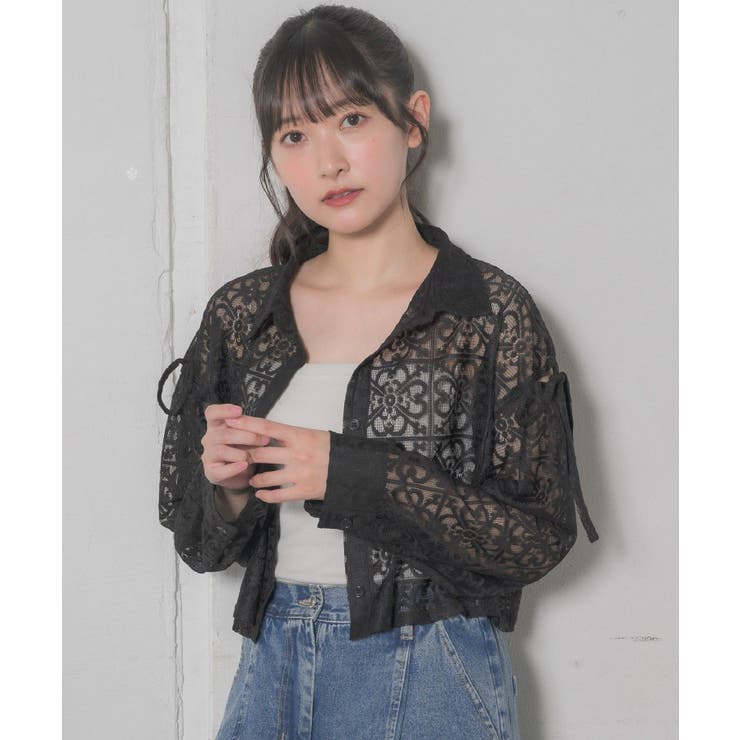 BLK1 | レースショートSH | RETRO GIRL