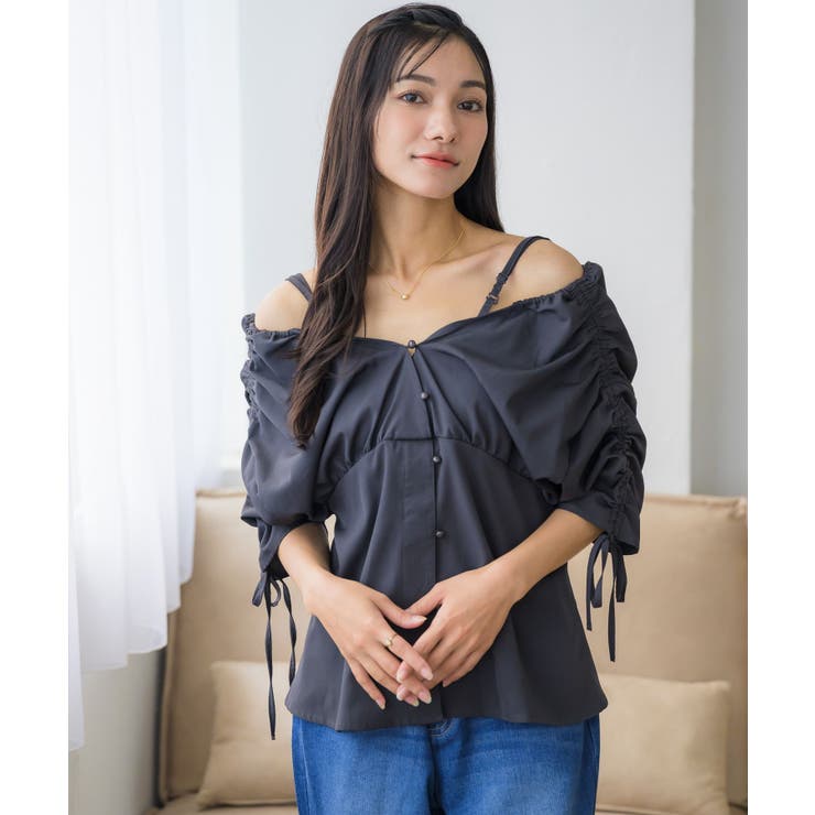 前釦オフショルBL | RETRO GIRL | 詳細画像14 