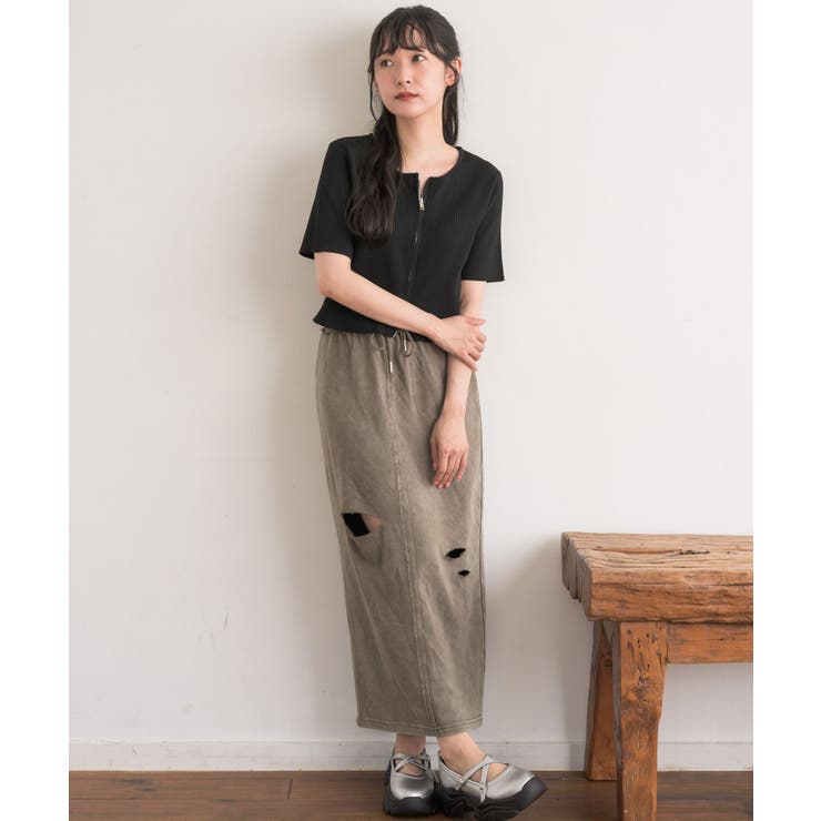 クルーZIPカーデ | RETRO GIRL | 詳細画像2 