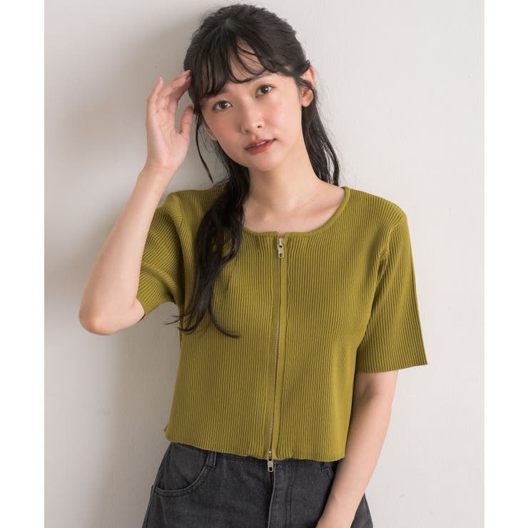 GRN0 | クルーZIPカーデ | RETRO GIRL