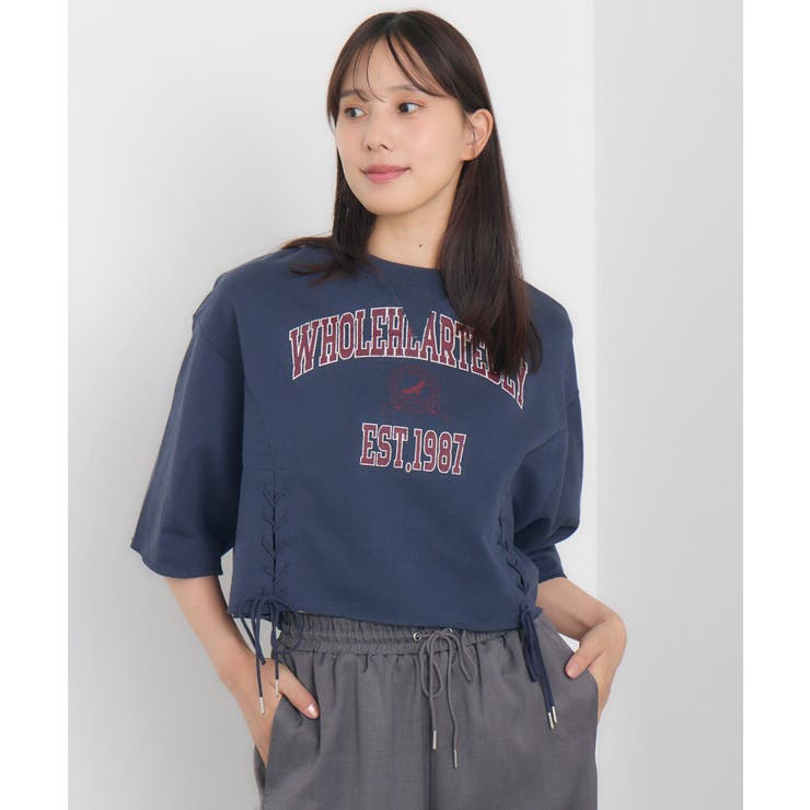 青系小花柄 ミニ裏毛 【公式通販】