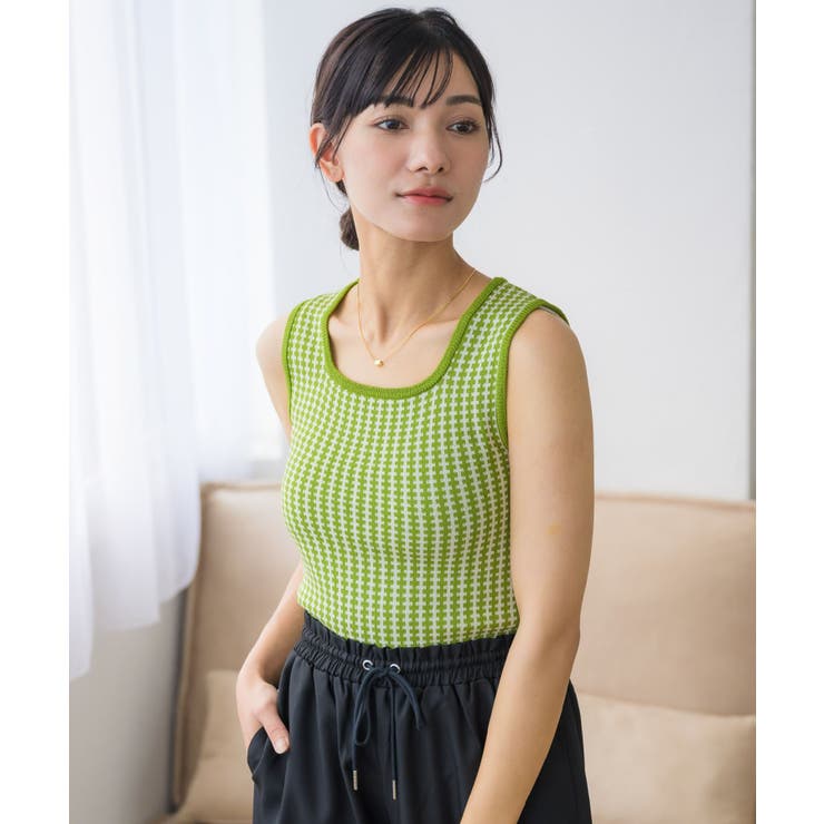 P/GRN | 柄NTタンク | RETRO GIRL