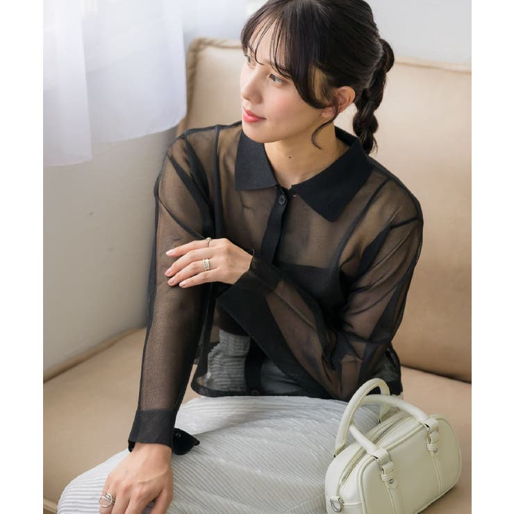 襟付シアーカーデ | RETRO GIRL | 詳細画像10 