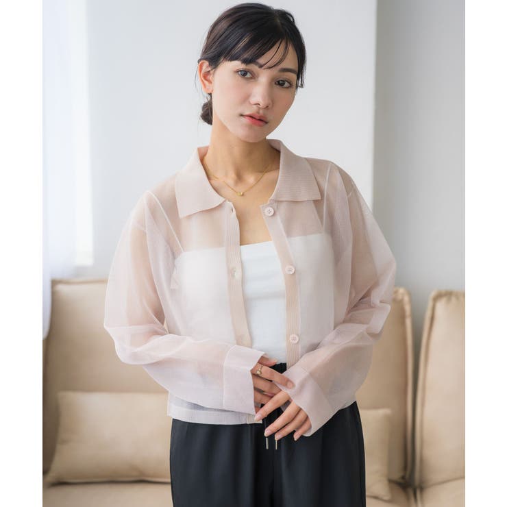 WHT4 | 襟付シアーカーデ | RETRO GIRL