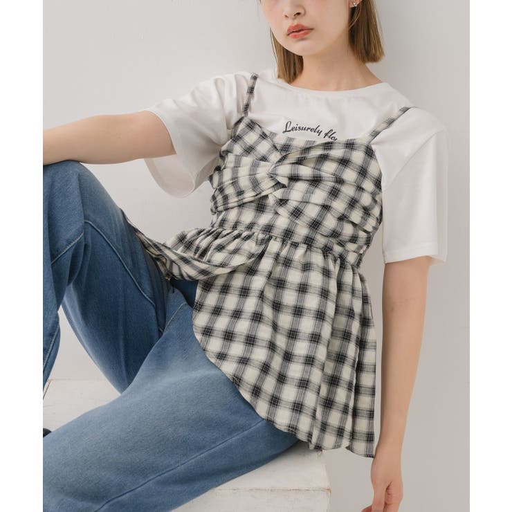 チェックイレヘムビスチェ | RETRO GIRL | 詳細画像1 