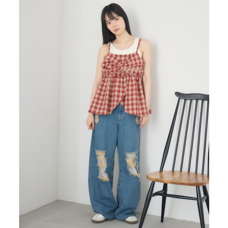 チェックイレヘムビスチェ | RETRO GIRL | 詳細画像12 