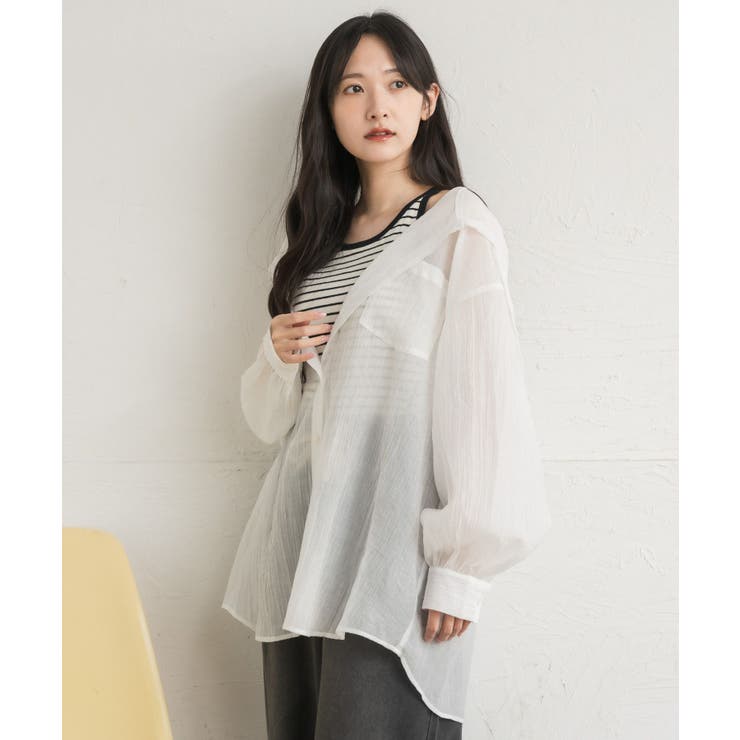 シアーフーディーシャツ | RETRO GIRL | 詳細画像11 