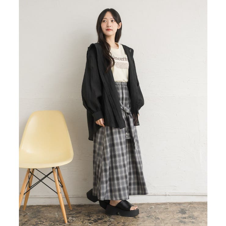 シアーフーディーシャツ | RETRO GIRL | 詳細画像14 