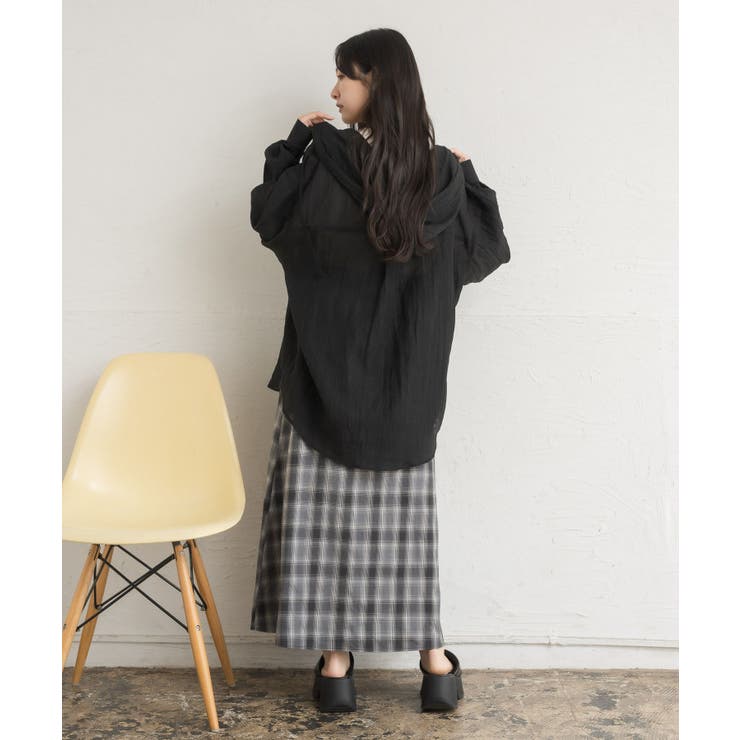 シアーフーディーシャツ | RETRO GIRL | 詳細画像15 