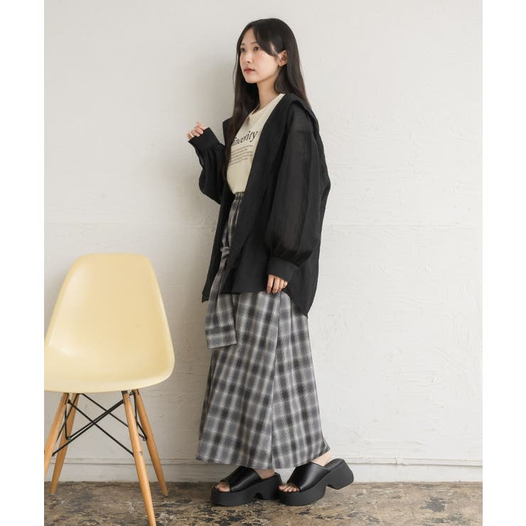 シアーフーディーシャツ | RETRO GIRL | 詳細画像16 