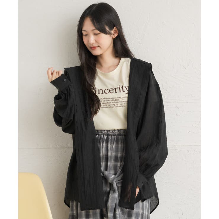 シアーフーディーシャツ | RETRO GIRL | 詳細画像17 