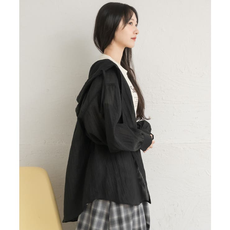 シアーフーディーシャツ | RETRO GIRL | 詳細画像18 