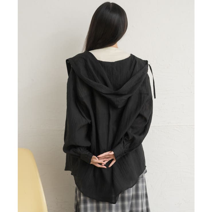 シアーフーディーシャツ | RETRO GIRL | 詳細画像19 