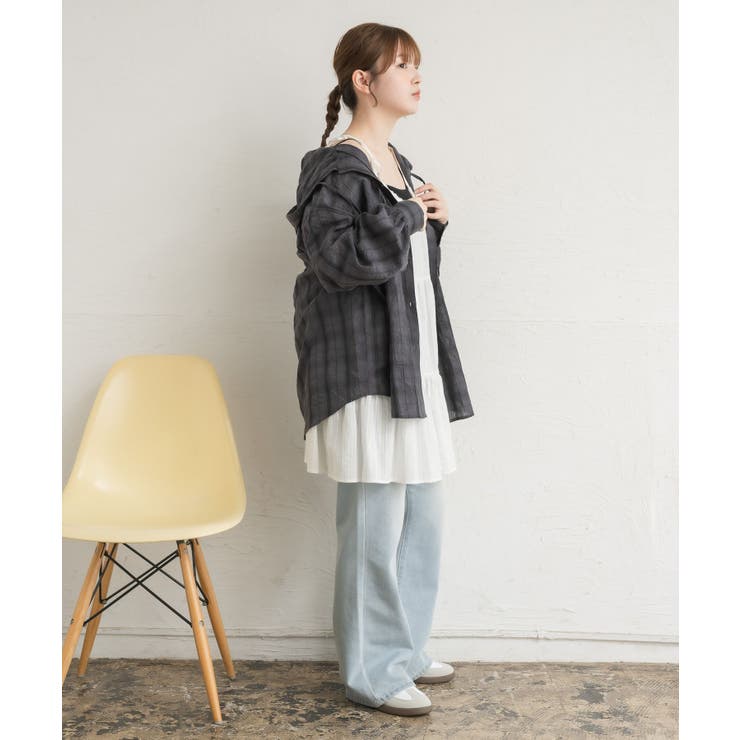 シアーフーディーシャツ | RETRO GIRL | 詳細画像24 